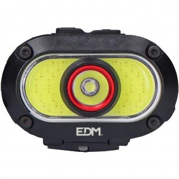 Linterna frontal recargable de aluminio 7W 500lm con 2 LEDs y batería de 235mAh EDM