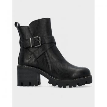 Botín Refresh 171269 para Mujer, Color Negro, Talla 40, con Tacón de 7 cm y Cierre de Cremallera