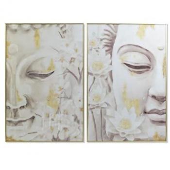 Cuadro DKD Home Decor Buda 80 x 4 x 120 cm Oriental (2 Unidades)