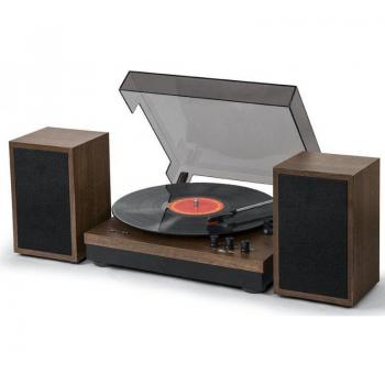 Muse MT-108BT Tocadiscos Estéreo con Bluetooth, USB y Altavoces Integrados - Color Madera/Negro