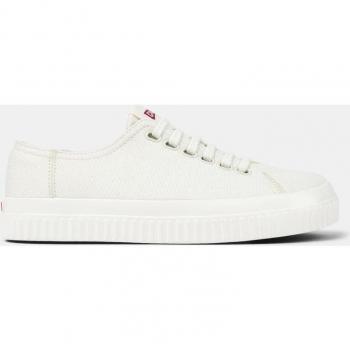 Zapatillas de lona de mujer lisas con cordones - Blanco Talla 40
