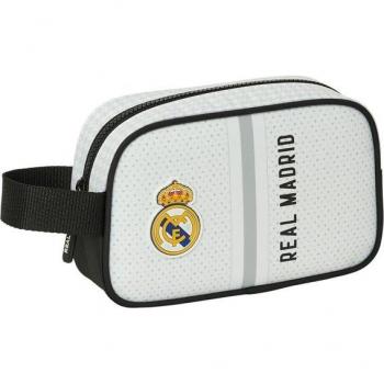 Neceser de Viaje Real Madrid C.F. Blanco Gris Deportivo 22 x 13.5 x 8 cm