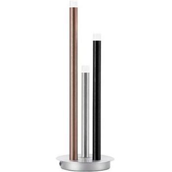 Lámpara de mesa LED Cembalo 3 luces, aluminio/negro/marrón, regulable en 3 pasos, 385lm, 3000K