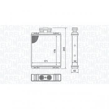 Radiador de calefacción MAGNETI MARELLI 350218517000