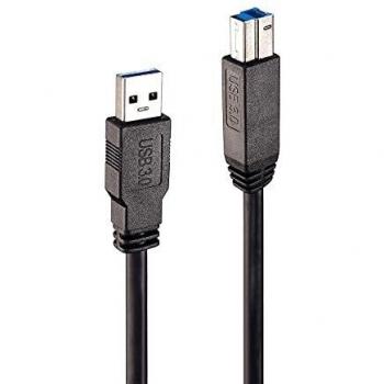 LINDY 43098 Cable USB A a USB B de 10 metros de longitud en color negro
