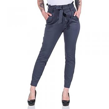 Vero Moda Women's Loose Paperbag Trousers in Ombre Blue