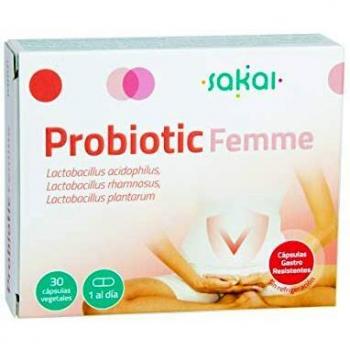 Sakai –Probiotic Femme – Combate y previene los desequilibrios en la zona íntima - Protege tu flora íntima – Reduce la inflamación –SynBalance Gynelle®
