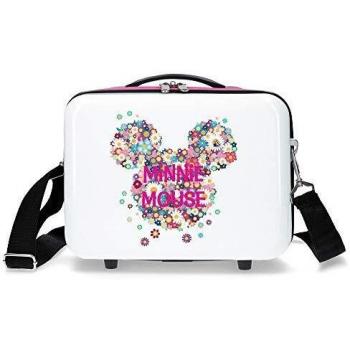 Disney Neceser ABS Minnie Sunny Day Flores Fucsia, Blanco