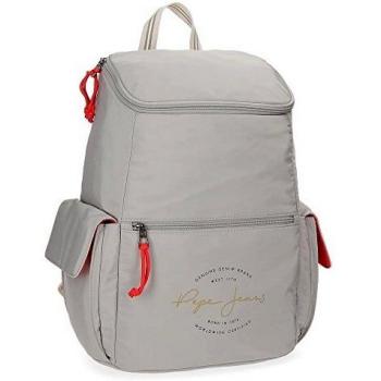 Pepe Jeans Yoga Mochila Adaptable para Portátil 15,6 Gris 32x44x19 cms Poliéster 25.92L