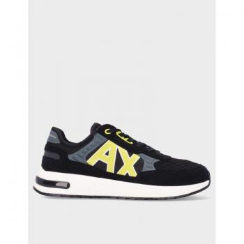 Armani Exchange Men's XUX090 Black Suede Sneakers
