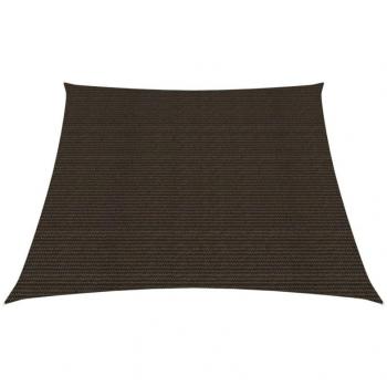 Toldo de vela HDPE marrón 160 g/m² 3/4x3 m