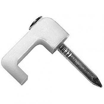 Deu 2130 - Grapa plastico con clavo 5x10mm blanco