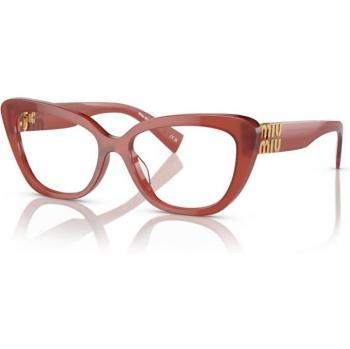 Miu Miu MU05VV 10M1O1 Women's Cat Eye Eyewear Red, Size 55, Blue Light Block Available