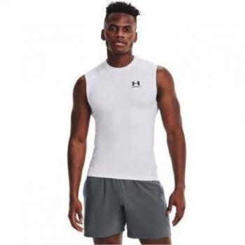 Under Armour Men's HeatGear Sleeveless White Tank Top