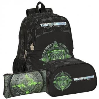 Pack 3 Piezas TRANSFORMERS - Mochila, Estuche y Neceser Diseño Único y Licencia Oficial TRANSFORMERS
