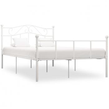 Estructura de cama de metal blanco 120x200 cm