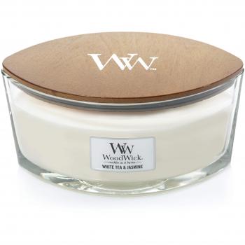WoodWick Ellipse Scented Candle, White Tea & Jasmine