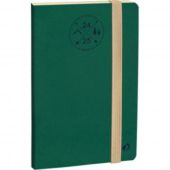 Agenda Anual (2024-25) Quo Vadis 16 meses S/V 16x24cm Horizontal 24 Everest Verde - Semana Vista, A5+ - Multilingüe