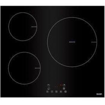 Placa de inducción Svan SI3600 3 zonas 6200W 9 niveles negro 59 cm
