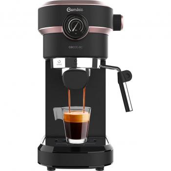 Cafetera Espresso Cecotec Cafelizzia 890 Rose Pro, 20 Bares, Manual, Acero Inoxidable, Color Negro/Rosa, 1350 W