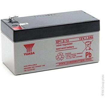 Yuasa - Batería Plomo AGM NP1.2-12 12V 1.2Ah F4.8