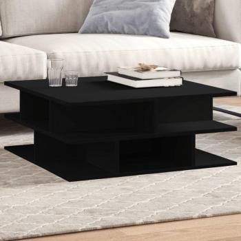 Mesa de salón negra 70x70x29 cm en madera multicapa Vidaxl