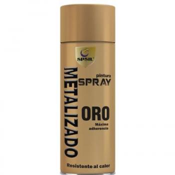 Spray Pintura Aerosol Color Oro Metalizado 200ml para Metal, Madera, Vidrio y Plástico