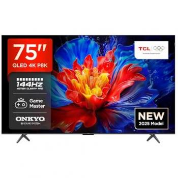 Televisor TCL 75P8K 75 QLED 4K Ultra HD HDR Smart TV con Dolby Atmos y Google TV