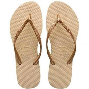 Havaianas Slim Gold Women's Flip-Flops Size 40