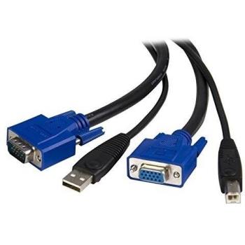 StarTech.com USB + VGA 2-in-1 KVM 3.05m cable para video, teclado y ratón