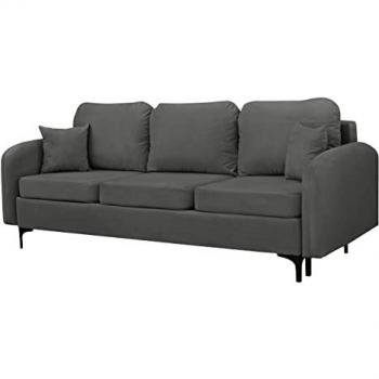 Sofá-cama Clovis A102, Manila 16, 228 x 96 x 94 cm, sofá cama de 3 plazas con función de sueño y caja de ropa de cama