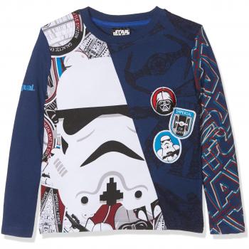 Desigual Ts_janitz, Camisa Manga Larga para Niños, Azul