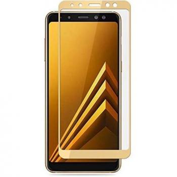 Todotumovil Protector de Pantalla Samsung Galaxy A6 Plus Dorado Completo 3D Cristal Templado Vidrio Curvo para movil