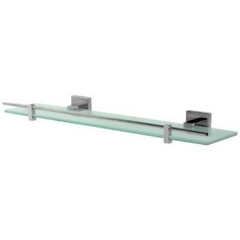 Bisk 01461 Arktic Estante Rectangular, Cristal,50 x 12,8 x 5 cm, Acabado Cromado