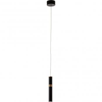 Lámpara colgante LED Lucande Bjarko, 1 luz, moderno, negro, hecho de metal, ideal para cocina