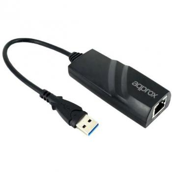 Adaptador de Red USB 3.0 a Ethernet RJ-45 Gigabit 10/100/1000 Mbps con Cable de 19 cm