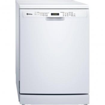 Lavavajillas independiente 60 cm Balay 3VS5331BP, capacidad para 14 cubiertos, con tercera bandeja para cubiertos, color blanco, eficiencia energética clase D