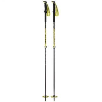 Bastón Dynafit Free Vario amarillo gris oscuro - Bastones de trekking, ajustables, ligeros, fabricados en aluminio, con empuñadura ergonómica y sistema de bloqueo rápido