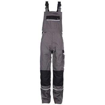 TMG® - Mono de trabajo para hombre - Resistente con pechera y rodilleras - Gris