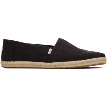 Alpargatas de hombre Toms en lona Rope Negro