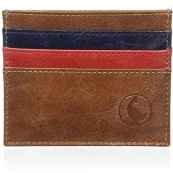 ELGANSO Tarjetero, Cartera Unisex, Cuero, TU