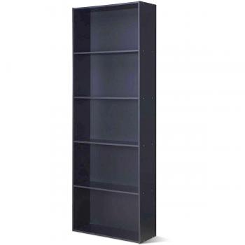5-Shelf Multi-Functional Bookcase - Black