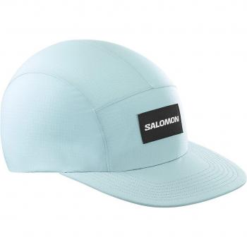Gorra de running unisex Salomon Bonatti Waterproof Five Panel azul cielo