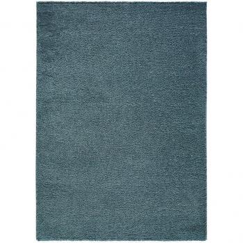Alfombra lisa estilo shaggy en color aqua, 190x290 cm