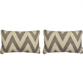 NAF NAF - 2 Fundas de cojín de decoración MEENA 30x50 cm gris