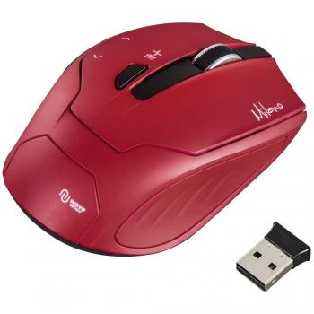 Hama Milano RF inalámbrico Óptico 2400DPI Mano Derecha Rojo - Ratón