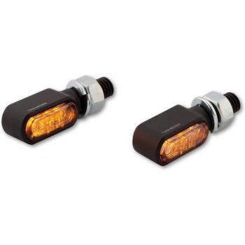 Indicadores LED CNC Little Bronx - Negro, vidrio teñido, E-aprobado, par