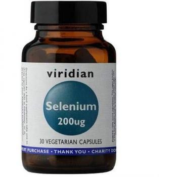 Cápsulas de Selenio 200ug Viridian, Paquete de 30, Peso 118g