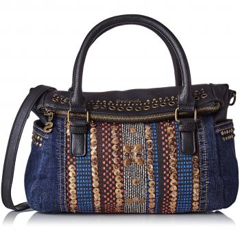 Desigual - Bols_loverty Silverly, 2000, U, Mujer, Negro, 9x24x29.5 cm