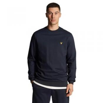 Lyle & Scott Men's Extra Large Sports Crew Neck Fly Fleece Sweatshirt in Navy and Green